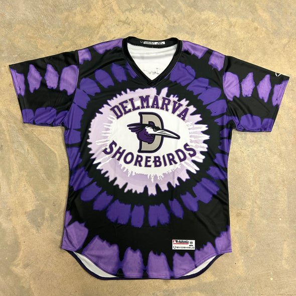 Delmarva Shorebirds EVOSHEILD Go Purple Game Worn Jerseys