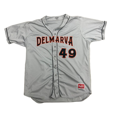 Delmarva Shorebirds Rawlings 2025 Team Issued Grey Jerseys