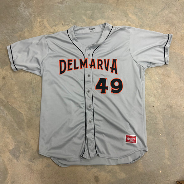 Delmarva Shorebirds Rawlings 2025 Team Issued Grey Jerseys