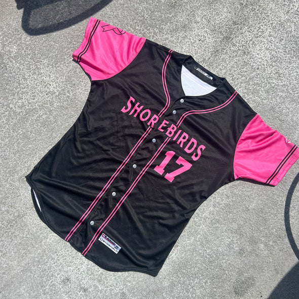 Delmarva Shorebirds Evoshield 2025 On-Field Flock for a Cure Jersey