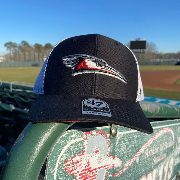 Delmarva Shorebirds 47' Black and White Trucker