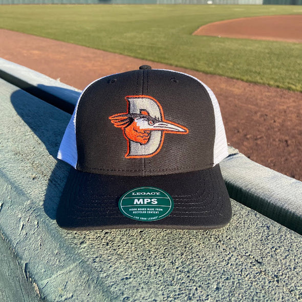 Delmarva Shorebirds L2 Black and White MPS Trucker