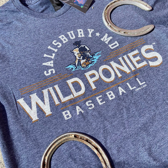 Delmarva Shorebirds 108 Stitches Wild Ponies Label Tee