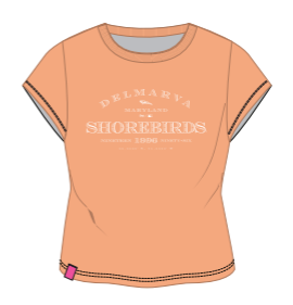 Delmarva Shorebirds Lusso Women's Naja Baby Tee