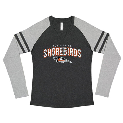 Delmarva Shorebirds Ragged Ladies Mashup Long Sleeve T-Shirt