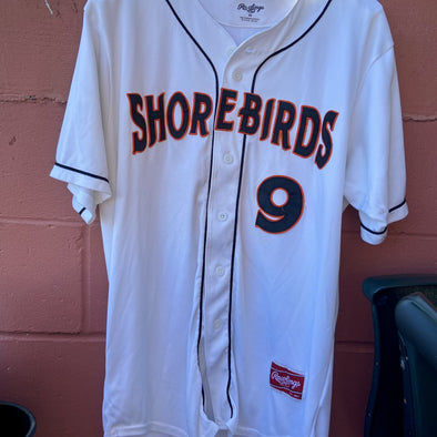 Delmarva Shorebirds 2024 Rawlings Authentic Game Used Home White Jersey