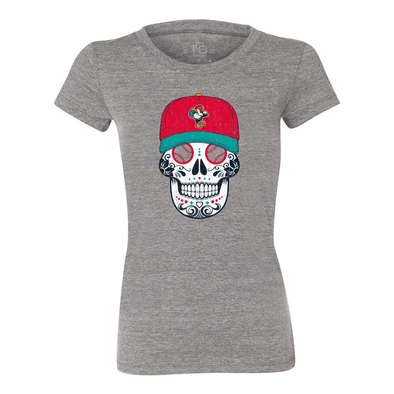 Women's Los Gallos de Delmarva 108 Stitches Sugar Skull T-Shirt