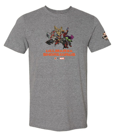 Delmarva Shorebirds Marvel's Defenders of the Diamond OT Sports Guardians of the Galaxy T-Shirt